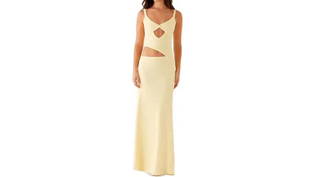 elegant spaghetti strap maxi
