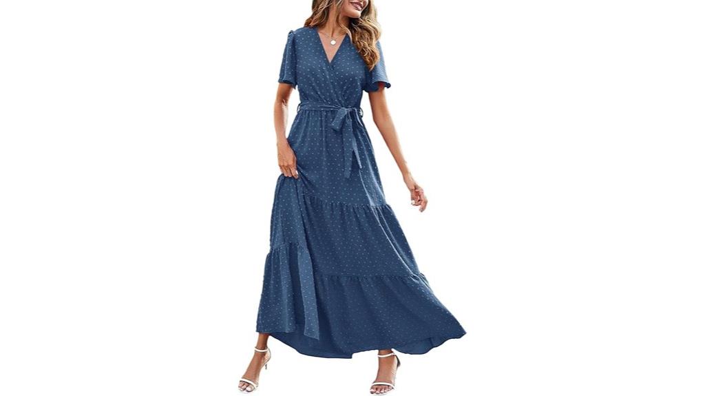 elegant swiss dot maxi
