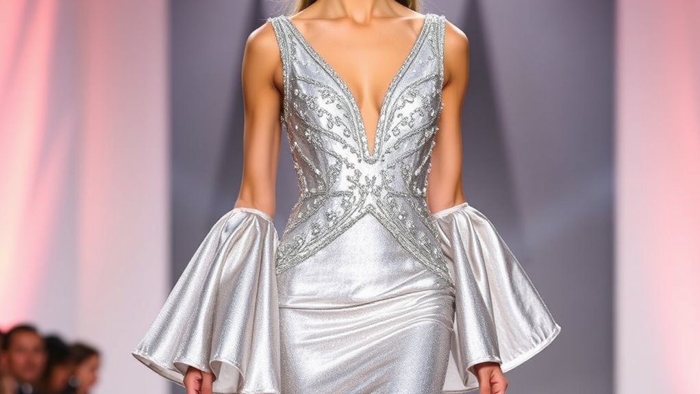 elegant trumpet sleeve dresses