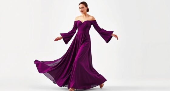 elegant trumpet sleeve maxi dresses