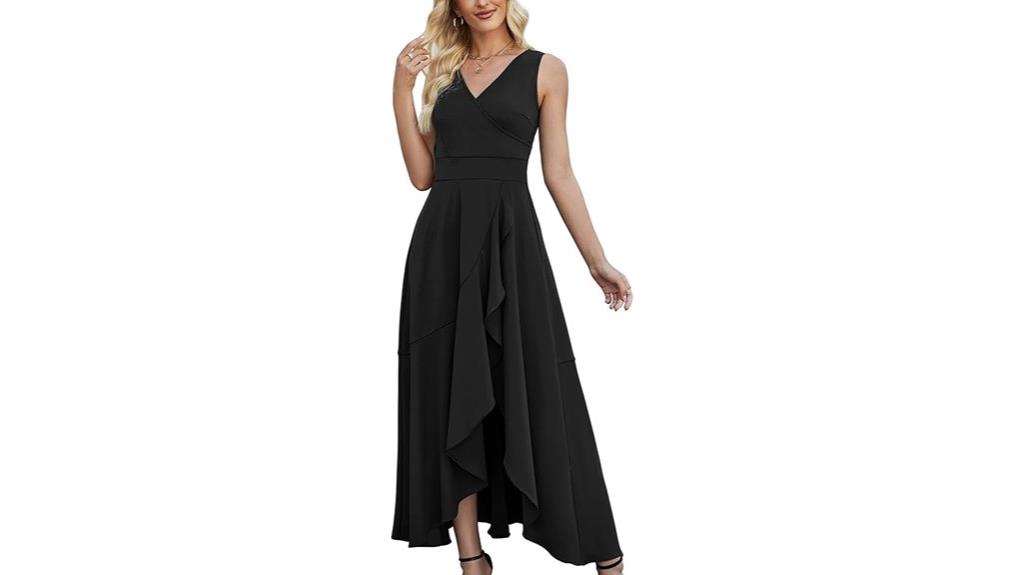 elegant v neck evening dresses