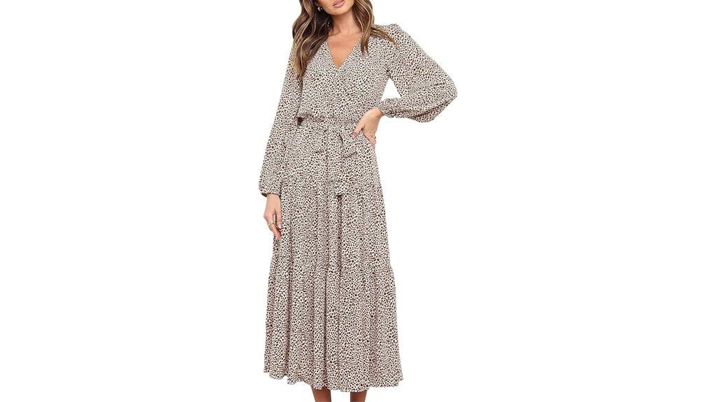 elegant v neck maxi dress