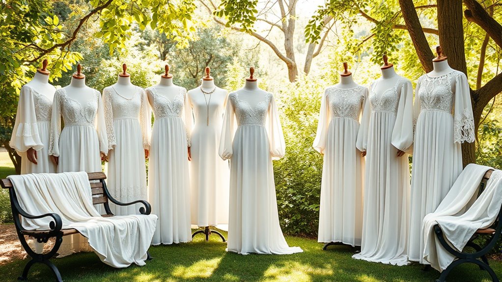 elegant white boho dresses