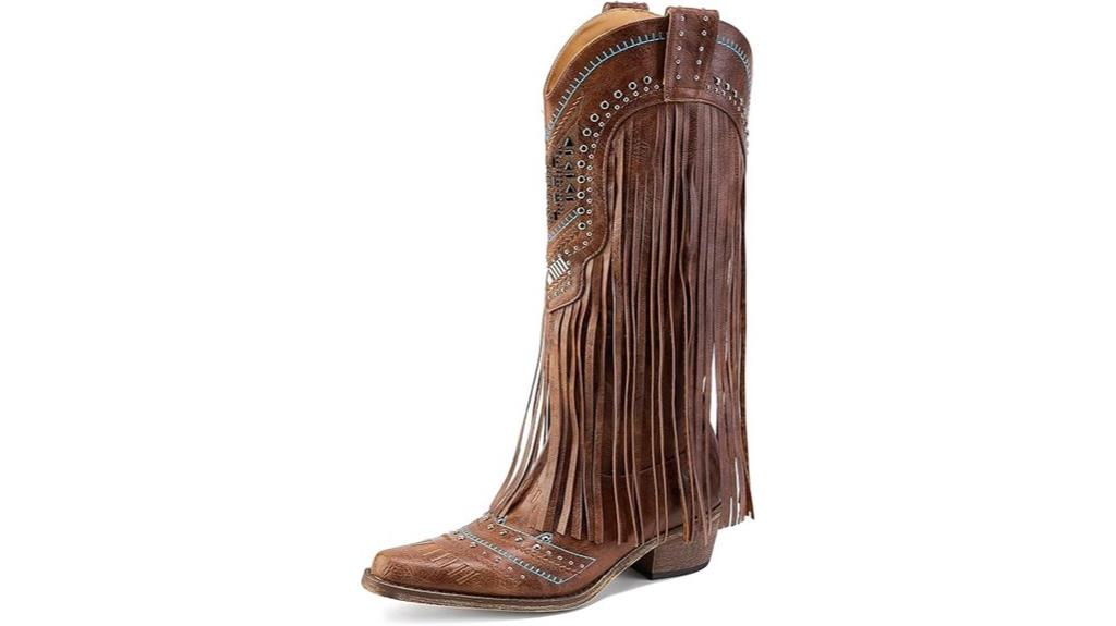 embroidered wide calf boots
