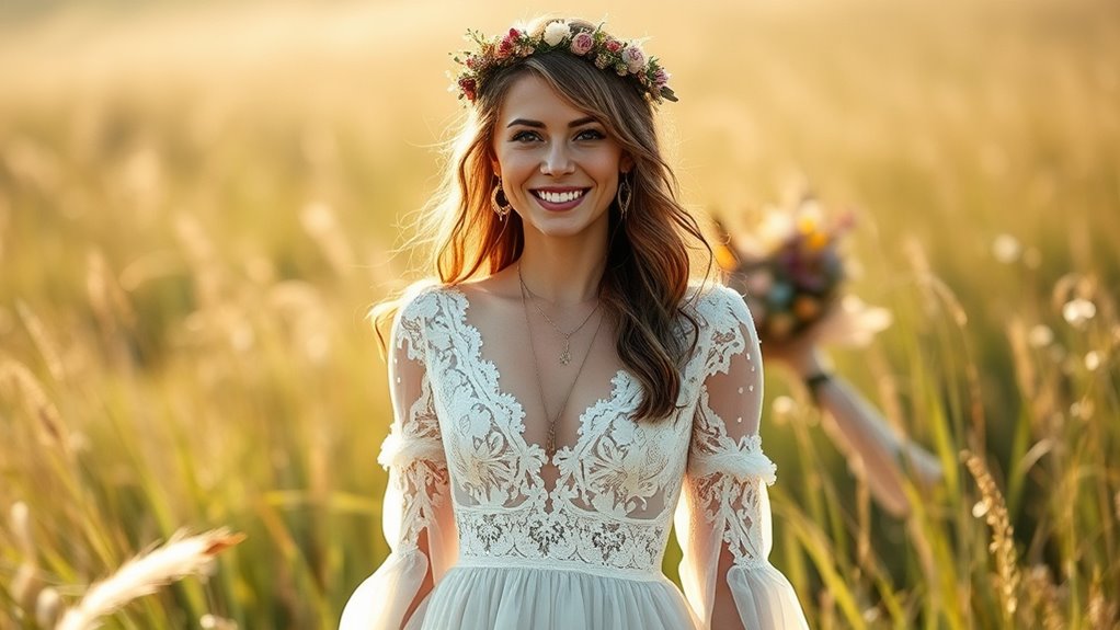 ethereal vintage inspired boho bridal