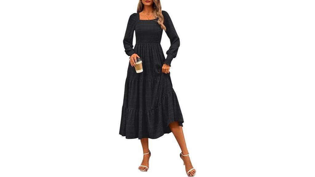 fall puff sleeve dress