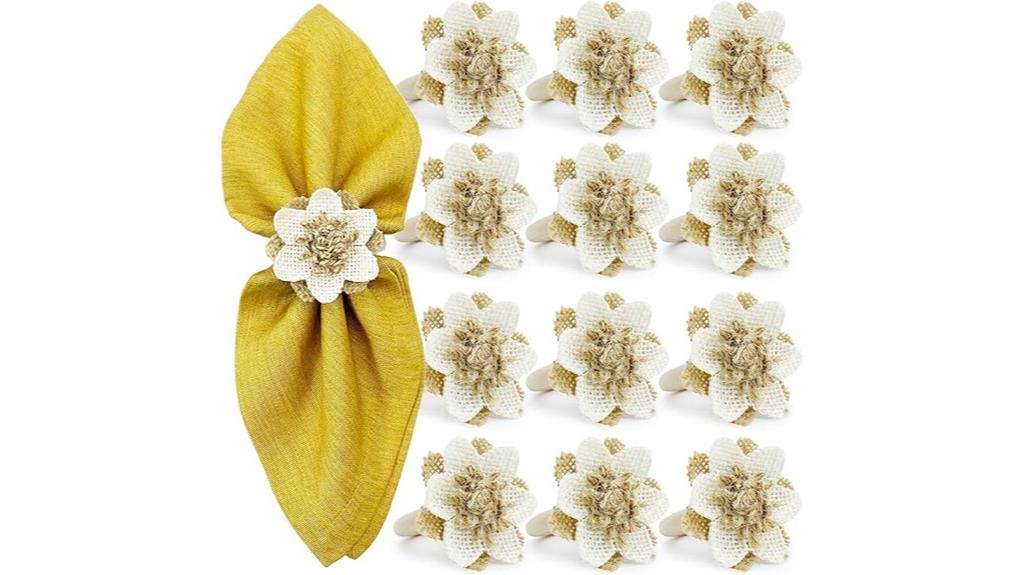 farmhouse floral napkin rings