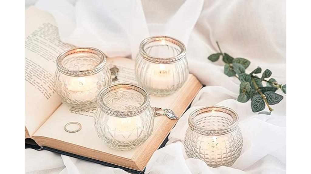 farmhouse glass tea light holders