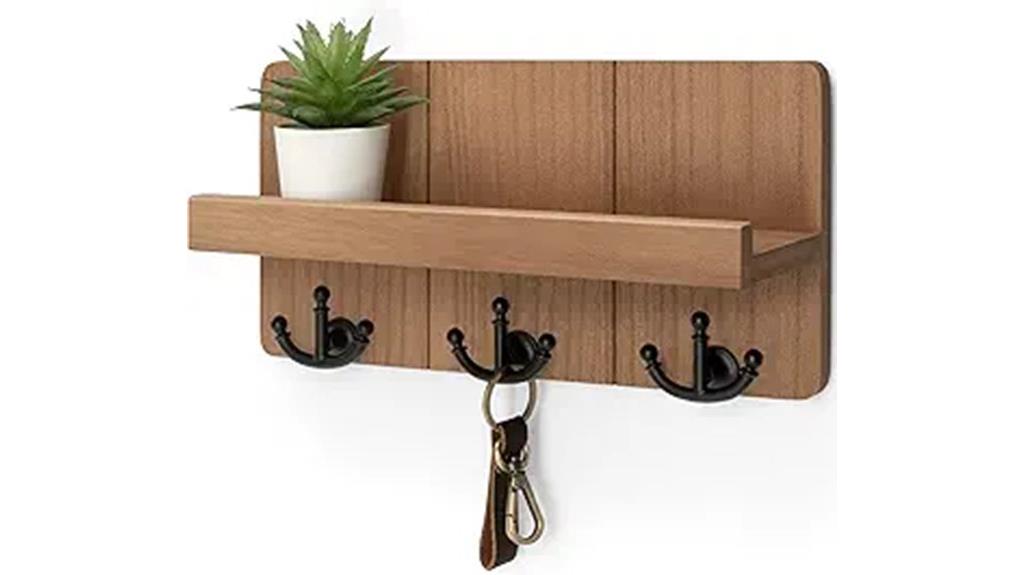 farmhouse key holder with shelf