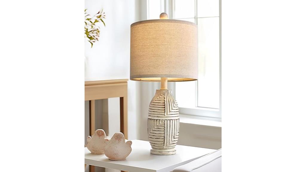 farmhouse resin lamp