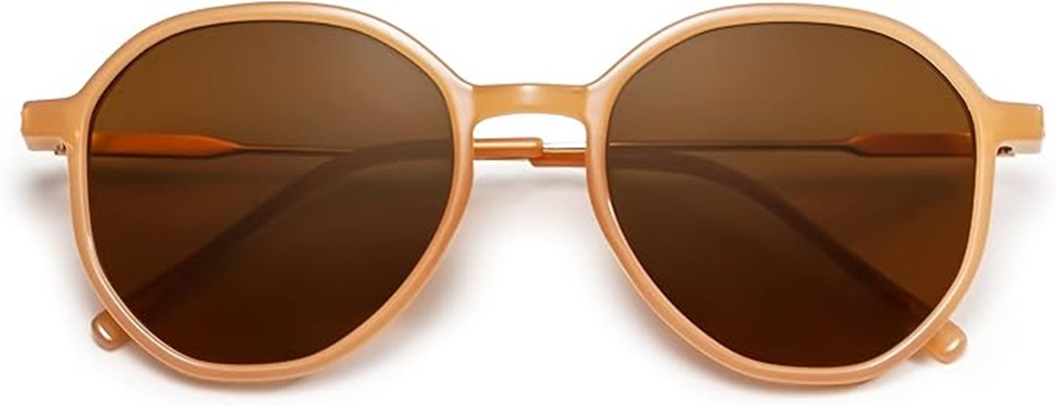 fashionable hexagon round sunglasses