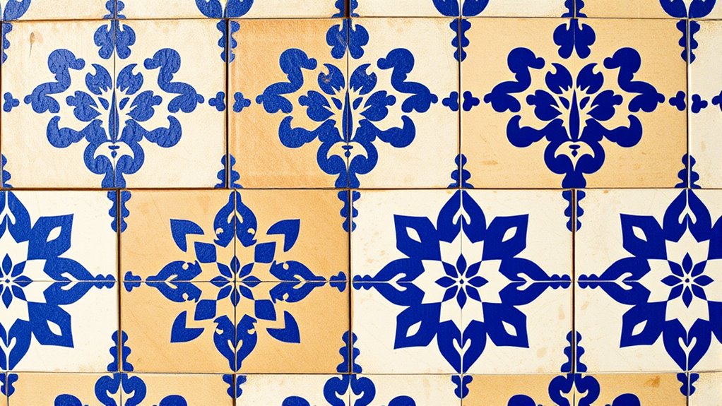 faux moroccan tile transformation