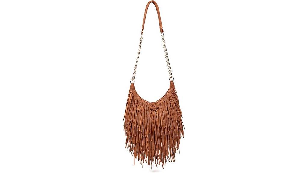 faux suede tassel bag