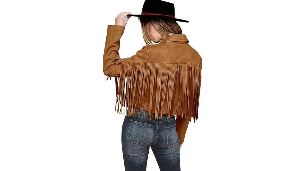 faux suede tassel jacket