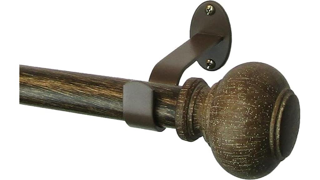 faux wood curtain rod