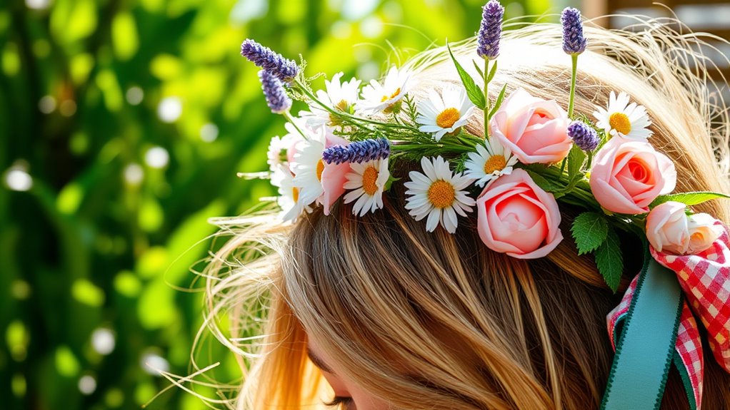 festival flower crown styling