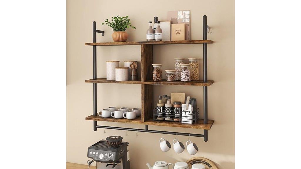 floating pipe shelf