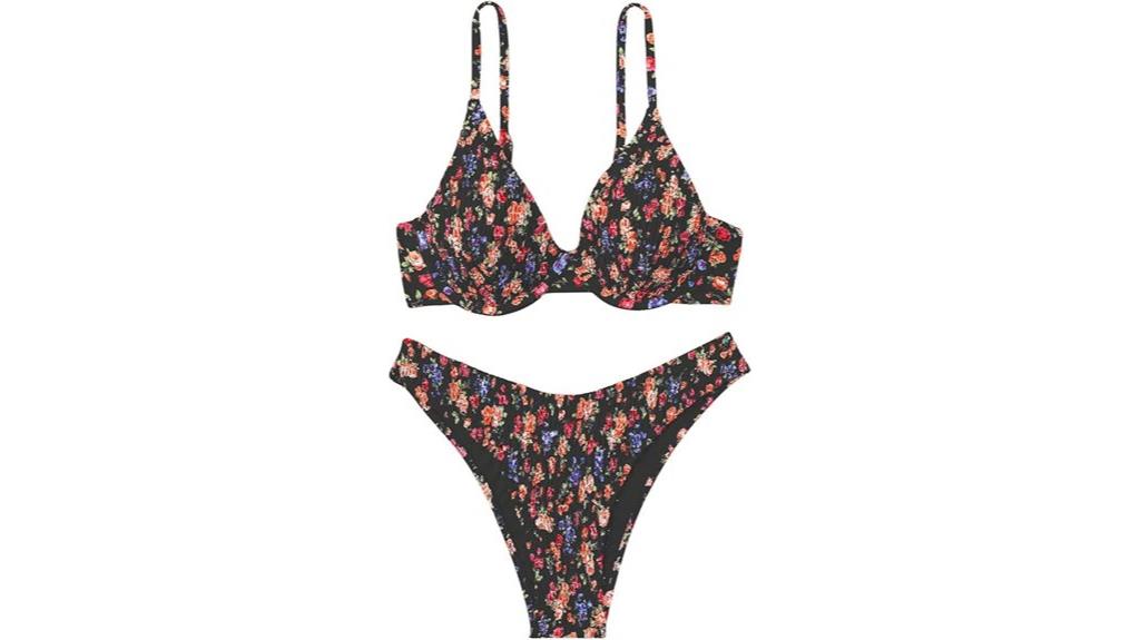 floral 2 piece swimwear