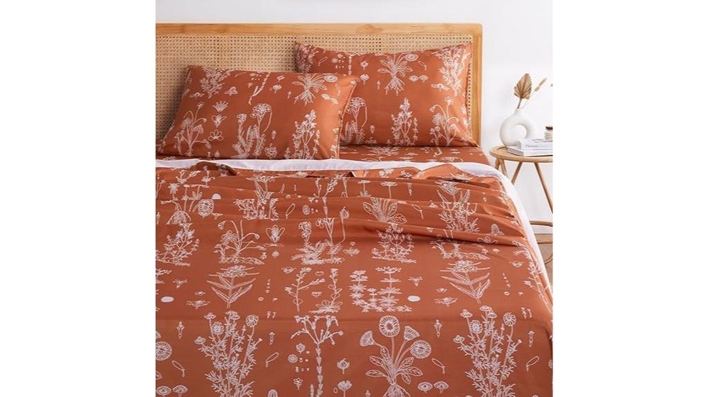floral bed sheets set