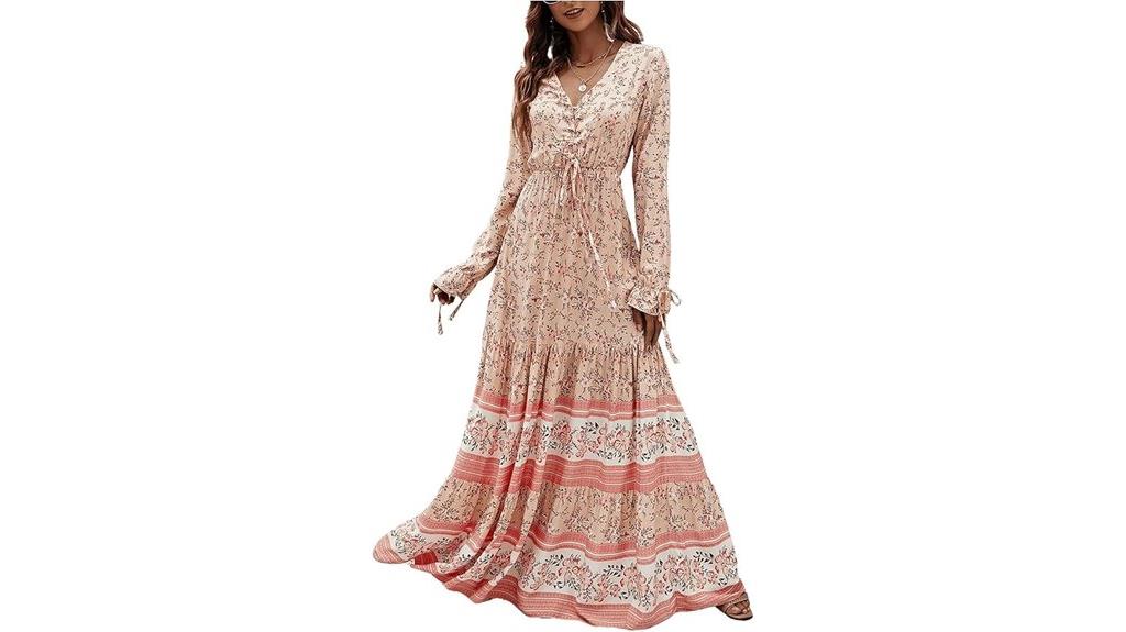 floral boho maxi dress