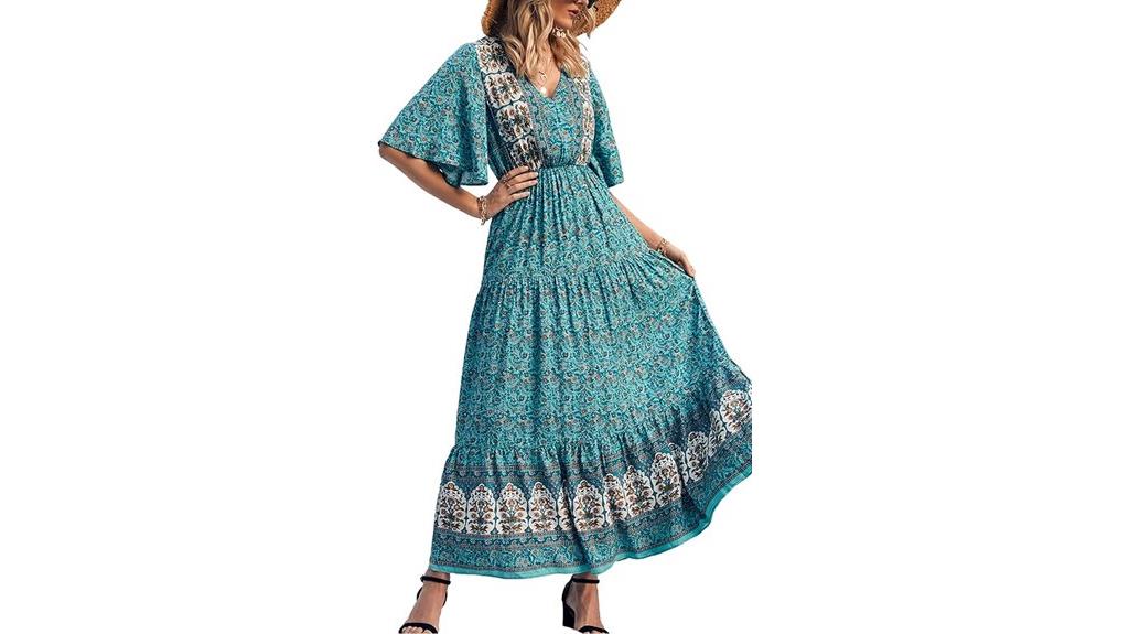 floral boho maxi dress