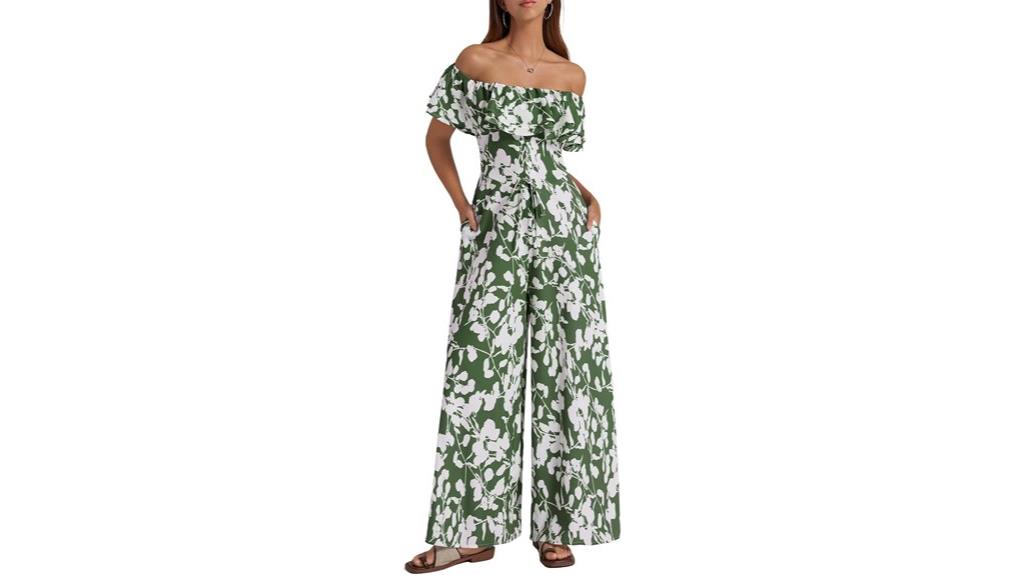 floral casual jumpsuit with pockets