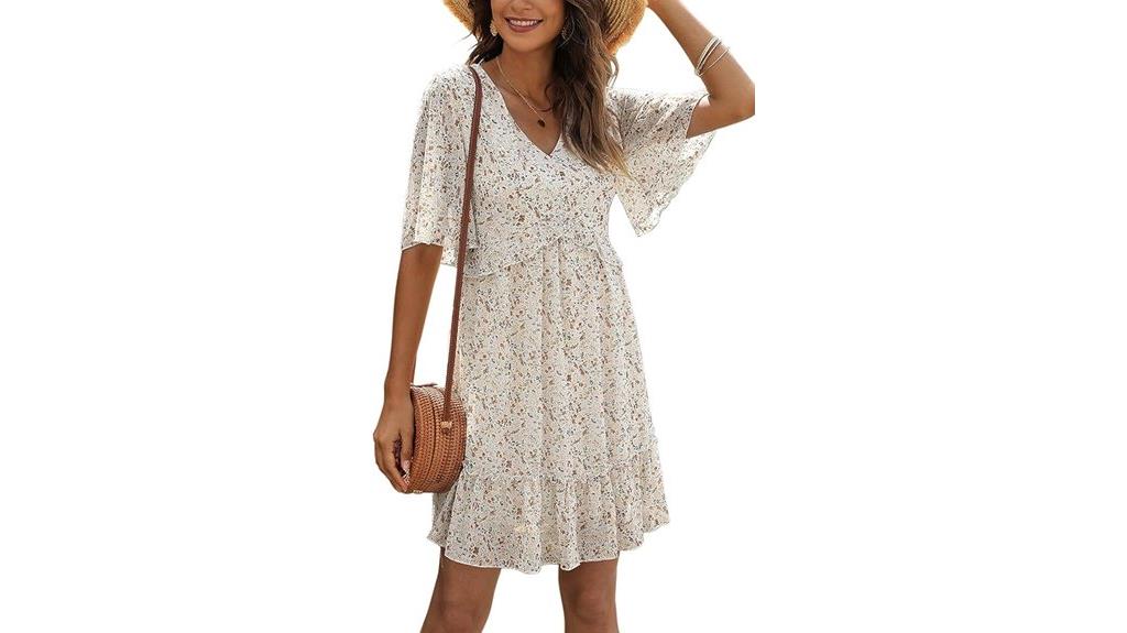 floral chiffon boho dress