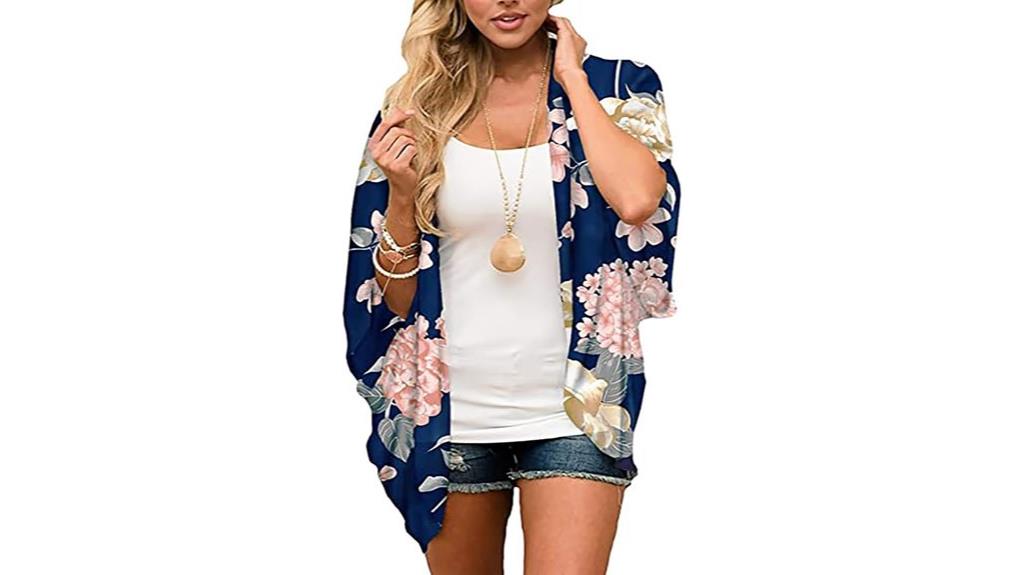 floral chiffon kimono