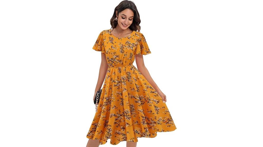 floral chiffon summer dress