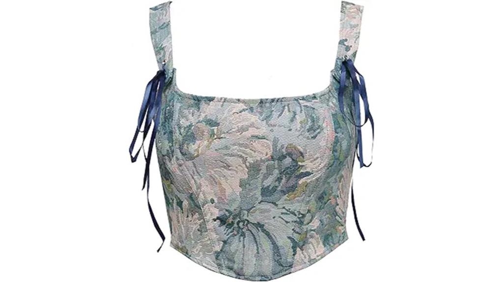 floral corset crop top