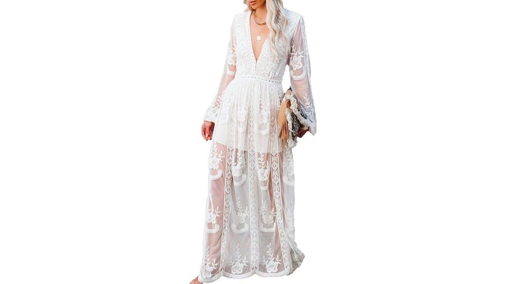 floral lace maxi dress