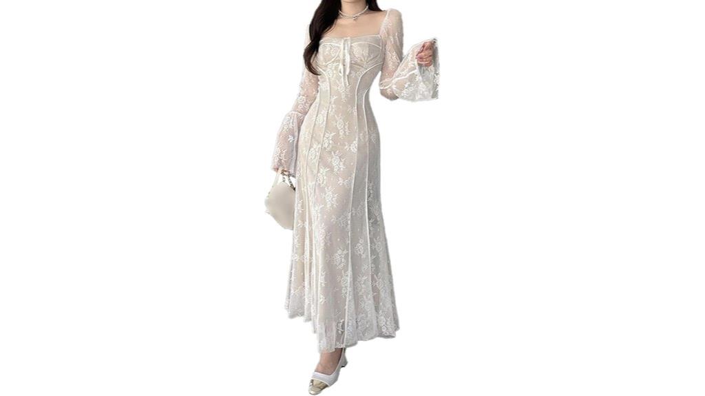 floral lace maxi dress