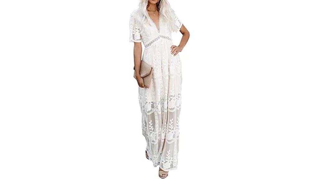 floral lace v maxi