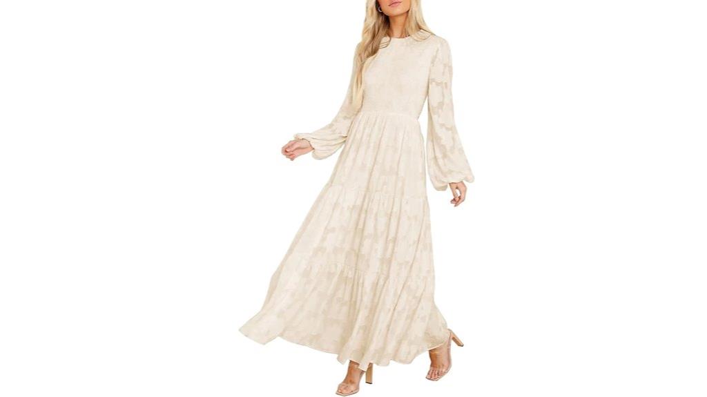 floral long sleeve maxi