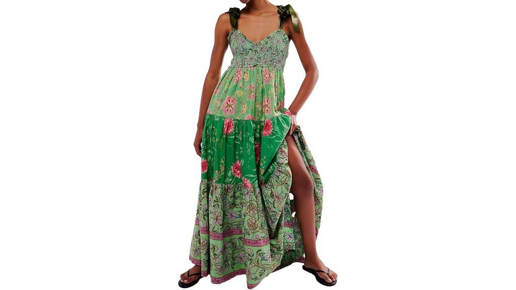 floral maxi dress pockets