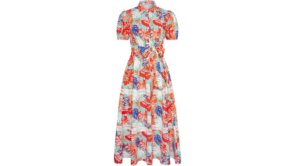 floral maxi dress with belt