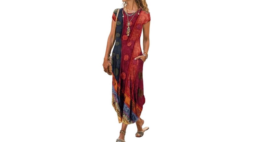 floral maxi dress with pockets