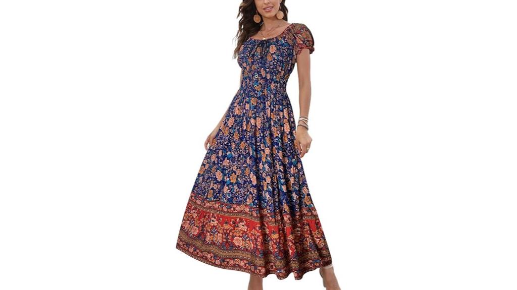 floral maxi summer dress