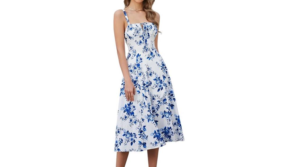 floral midi corset dress