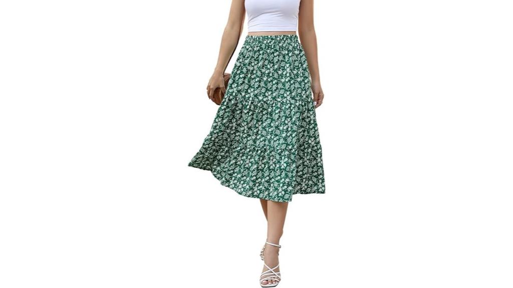 floral midi skirt with pockets