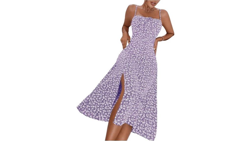 floral midi spaghetti dress