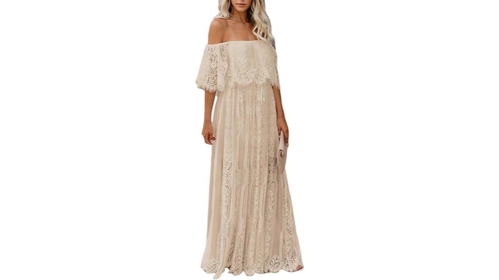 floral off shoulder maxi