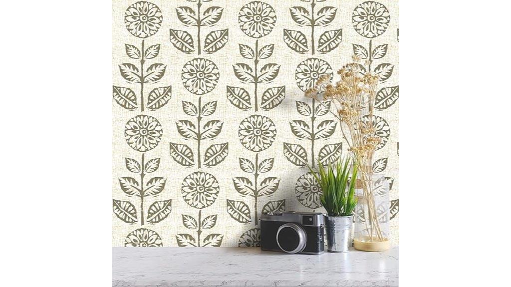 floral peel and stick wallpaper