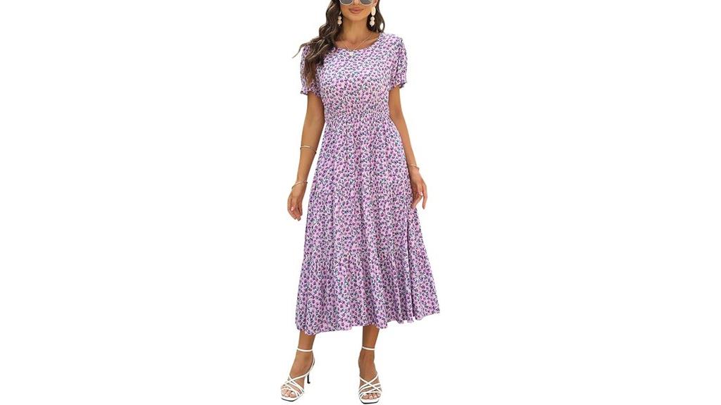 floral puff sleeve dress