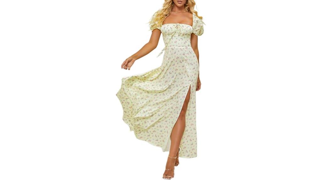 floral puff sleeve dress
