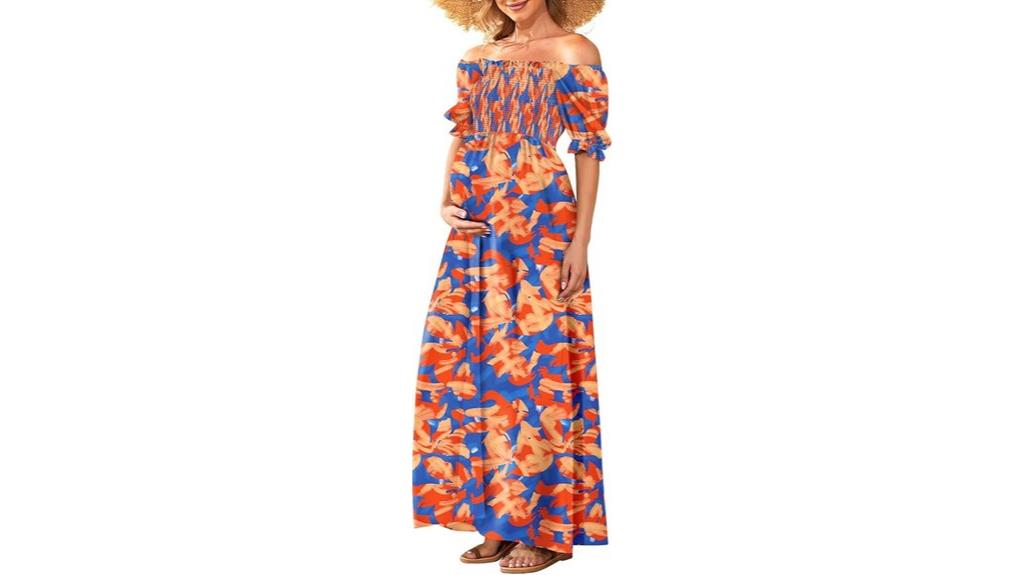 floral puff sleeve maternity