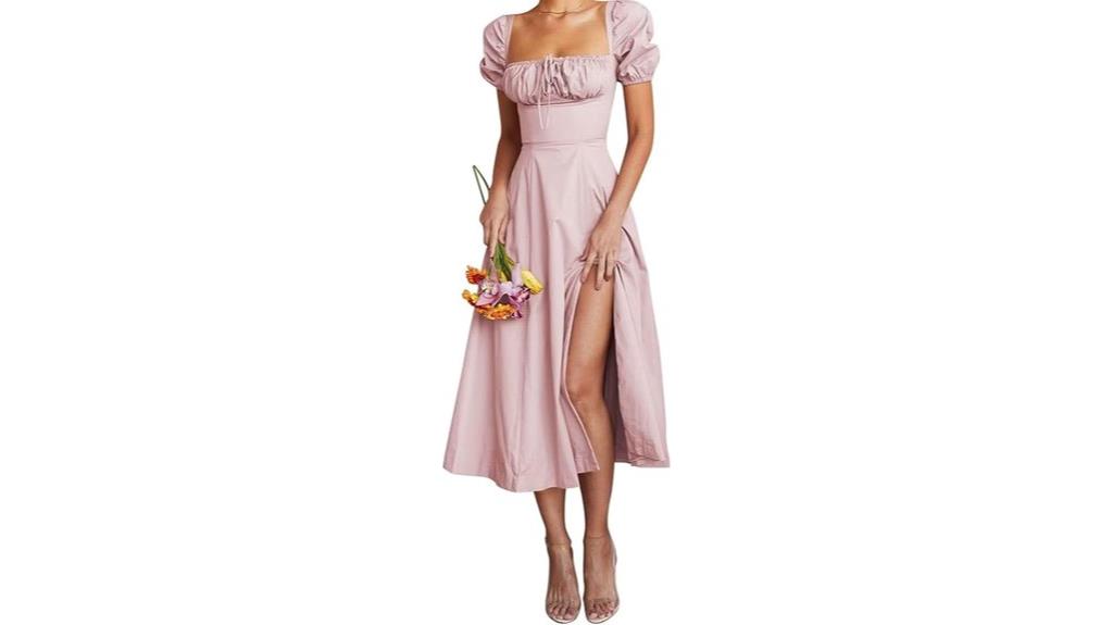 floral puff sleeve maxi