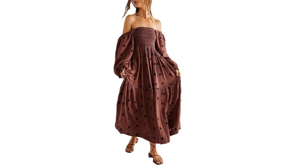 floral puff sleeve maxi