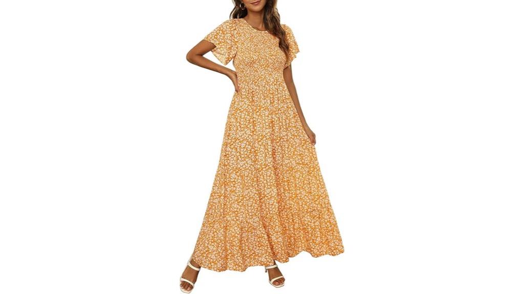 floral ruffle tiered dress