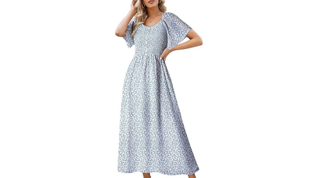 floral square neck dress